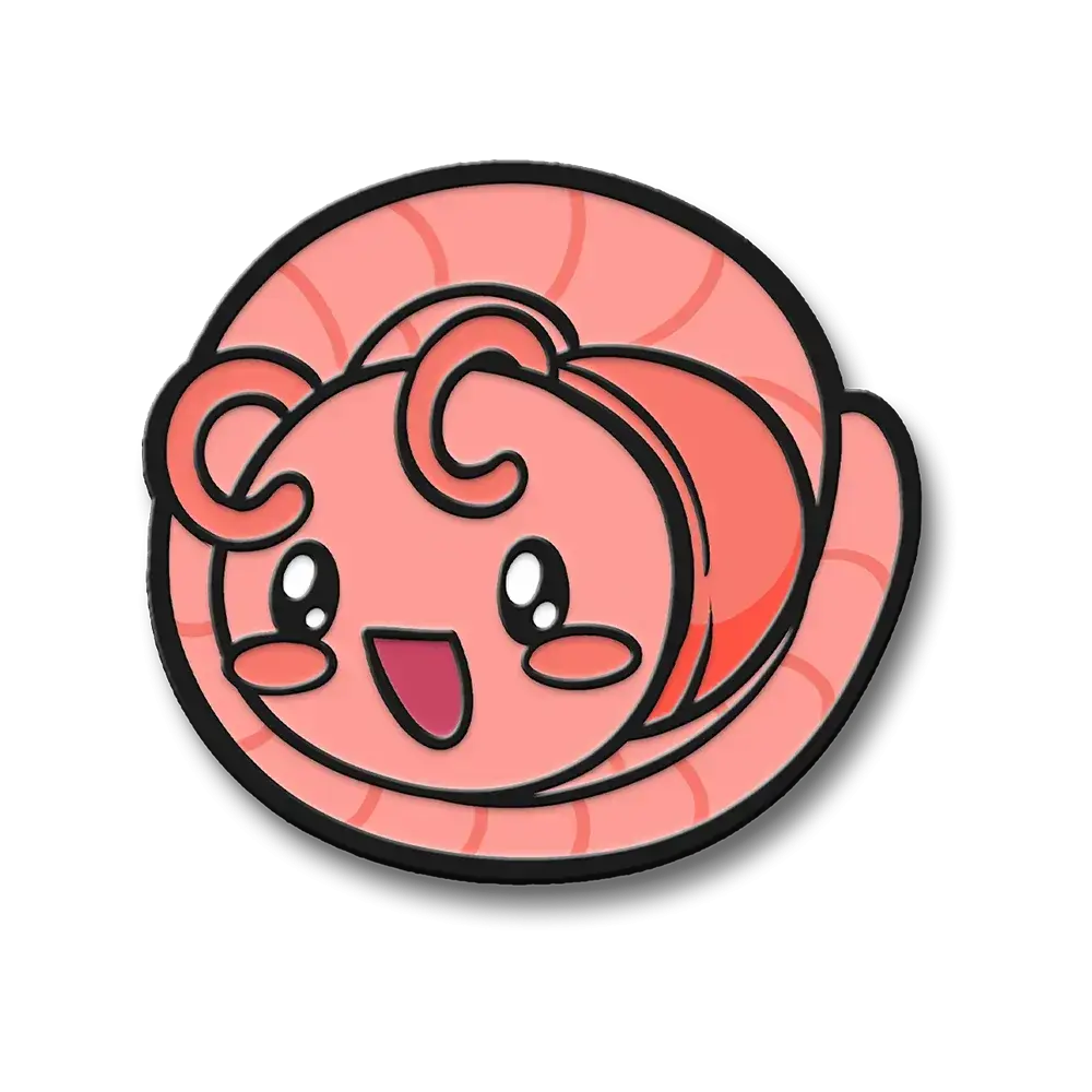 Shylily: Wormlily Shrimpy Enamel Pin (Info)